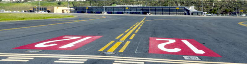 Ponta Delgada Airport taxiway marks
